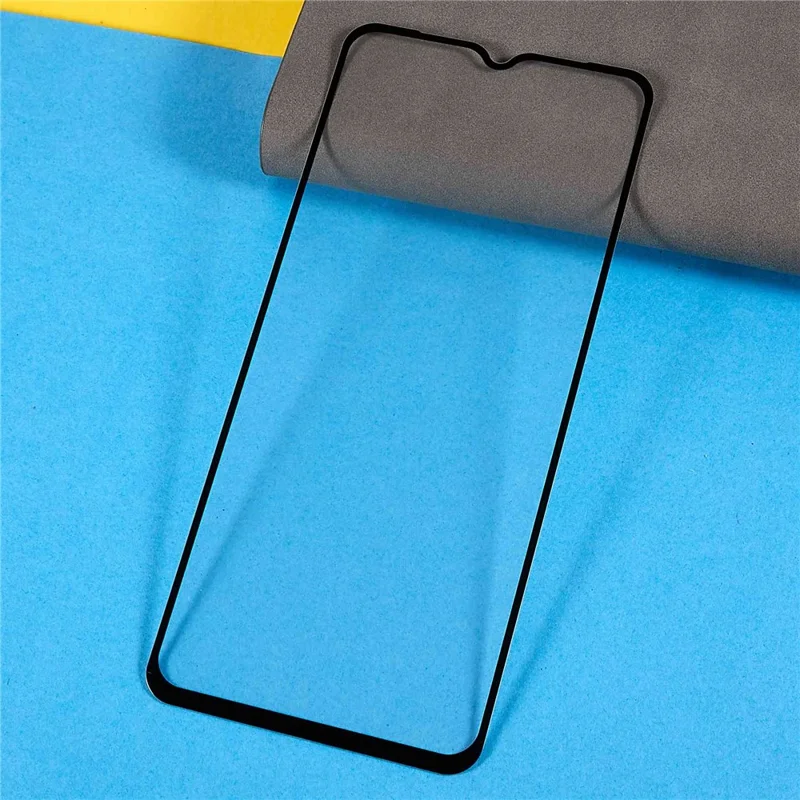For Samsung Galaxy A03 (166.5mm) 9D Tempered Glass Film Side Glue Silk Printing Full Screen Protector