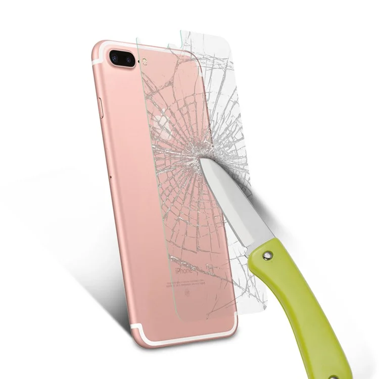 For Apple iPhone 8 Plus/7 Plus Tempered Glass Back Protector Film 0.3mm (Straight Edge)