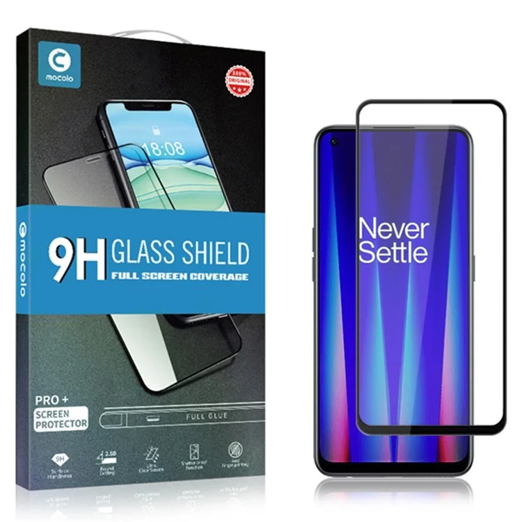 MOCOLO For OnePlus Nord CE 2 5G Silk Printing Full Glue Tempered Glass Secondary Strengthening Full Screen Protector - Black