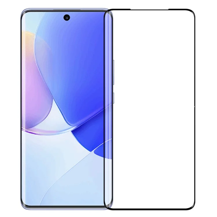 Pinwuyo JK 3D Film di Vetro Temperato a Piegatura Calda-2 Per Honor 70 Pro 5G / 70 Pro+ 5g Bordo Arco Copertura Completa Colla Piena Colla a Fingerprint Antoprint di Vetro Temperato di Vetro Anti-esplosione Protettore