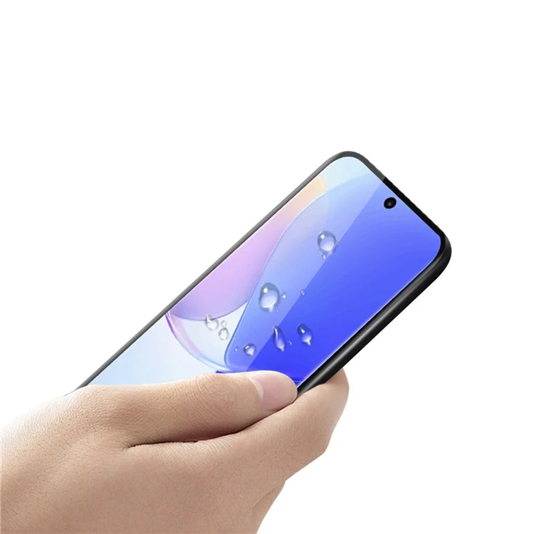 Pinwuyo JK 3D Film di Vetro Temperato a Piegatura Calda-2 Per Honor 70 Pro 5G / 70 Pro+ 5g Bordo Arco Copertura Completa Colla Piena Colla a Fingerprint Antoprint di Vetro Temperato di Vetro Anti-esplosione Protettore