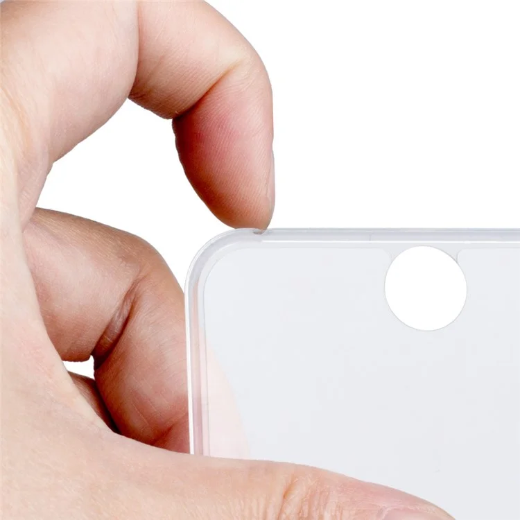0.3mm Silicone Edges Full Size Mobile Tempered Glass Screen Protector for iPhone 7 Plus - Transparent
