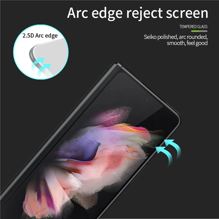 MOFI JK Tempered Glass Film Series-1 for Samsung Galaxy Z Fold4 5G 9H Hardness Anti-explosion Full Glue Full Screen Protector