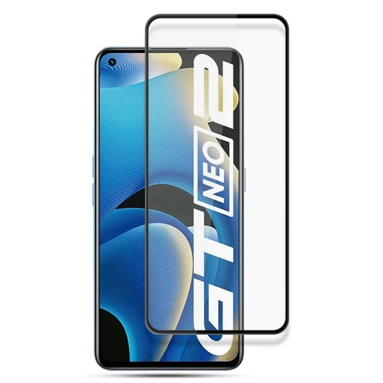 MOCOLO For Realme GT Neo2 5G Tempered Glass Film Secondary Strengthening Full Glue Silk Printing Full Screen Protector - Черный