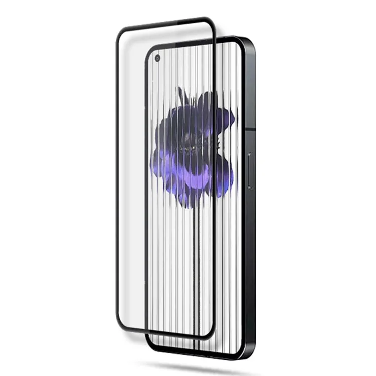 MOCOLO For Nothing Phone (1) 5G Tempered Glass Full Glue Silk Printing Full Screen Protector Secondary Strengthening HD Clear Film - Black