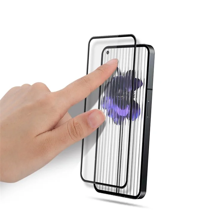 MOCOLO For Nothing Phone (1) 5G Tempered Glass Full Glue Silk Printing Full Screen Protector Secondary Strengthening HD Clear Film - Black