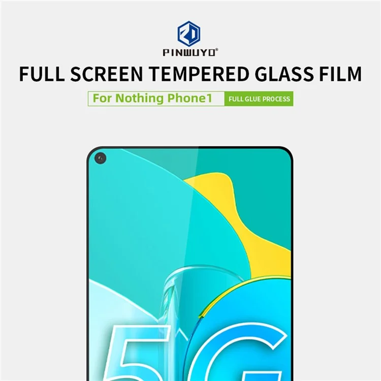 PINWUYO JK Серия закаленных стеклянных пленок-2 для Nothing phone (1) 5G Full Glue Full Cover Anti-explosion Screen Protector