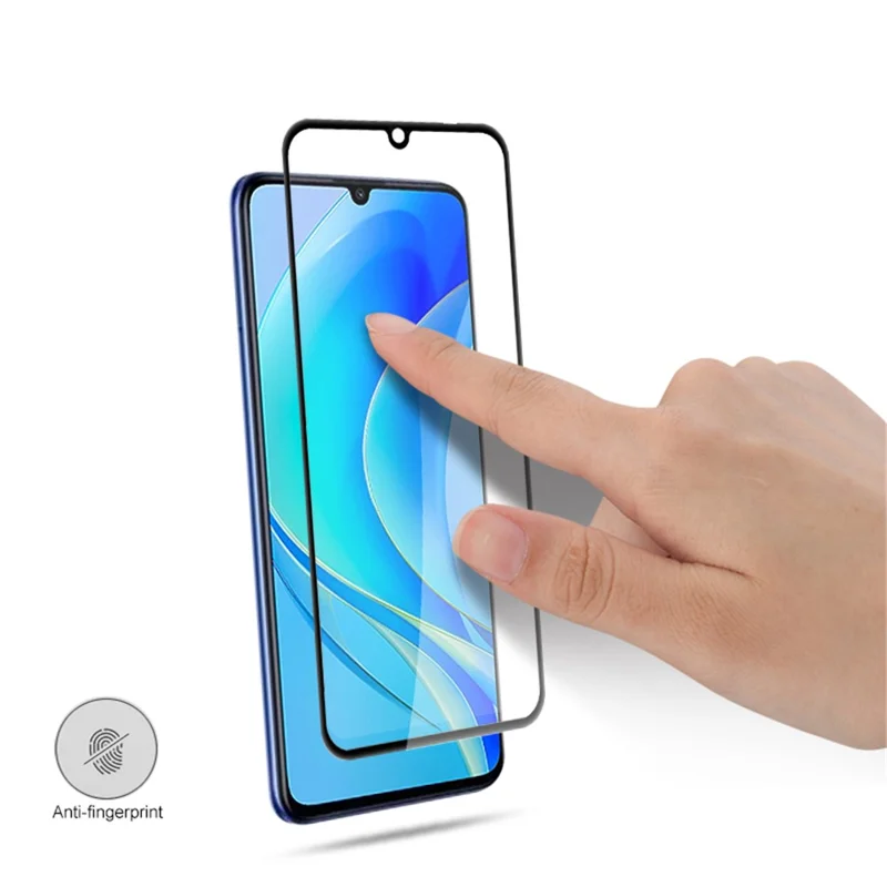 MOCOLO For Huawei nova Y70 4G Tempered Glass Full Screen Protector Silk Printing Full Glue Secondary Hardening Film - Black
