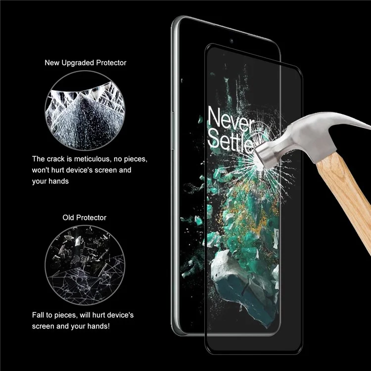 Enkay Hat Prince Per OnePlus 10T 5G / Ace Pro 5G Anti-oil Colla Completo 2,5d Bordo Arco Alto Lumino-silicio Pellicola 9h Protettore a Schermo Intero