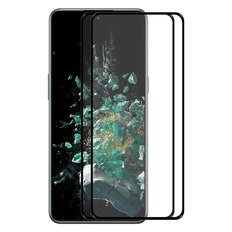 ENKAY HAT PRINCE 2Pcs / Pack Per OnePlus 10T 5G / Ace Pro 5G High Alluminio-silicio Vetro Film Colla Completa 2.5D Bordo Arcuato Anti-macchie 9H Protezione Schermo Completa