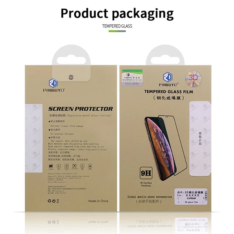 Pinwuyo JK 3D Gebogene, Geschmitterte Glasfilm-2 Für Huawei Mate 50 Pro 4G Vollbedeckung Voller Glue Ultra HD Anti-fingerabdruck-bildschirmschutzschutz