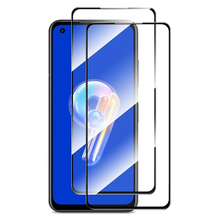 Enkay Hat Prince 2pcs / Establezca un Protector de Pantalla Anti-explosión Para Asus Zenfone 9 5G, Cubierta Completa de Vidrio de Aluminio-silicio 0.26 mm 9h 2.5D Arcio HD Clear Screen Film