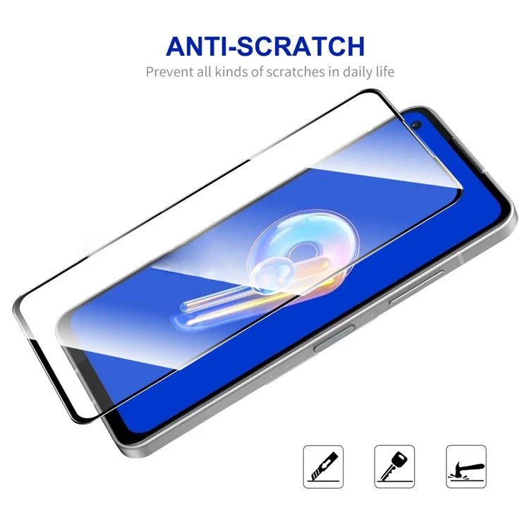 Enkay Hat Prince 2pcs / Establezca un Protector de Pantalla Anti-explosión Para Asus Zenfone 9 5G, Cubierta Completa de Vidrio de Aluminio-silicio 0.26 mm 9h 2.5D Arcio HD Clear Screen Film