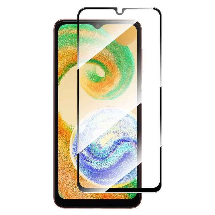 Enkay Hat Prince Para Samsung Galaxy A04 4G (164,4 x 76,3 x 9,1 Mm) / A04s 4G (164,7 x 76,7 x 9,1 Mm) Alto Protetor de Tela de Vidro de Alumínio-silício 0,26mm 9h 2.5d Aresta de Arco Filme Completo de Cola