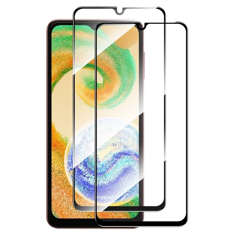 Enkay Hat Principe 2pcs / Impostato Per Samsung Galaxy A04 4G (164,4 x 76,3 x 9,1 Mm) / A04s 4G (164,7 x 76,7 x 9,1 Mm) Protettore Dello Schermo 0,26 mm 9H 2,5d Bordo Arco Glue Full Vetro in Alluminio-silicio Alto