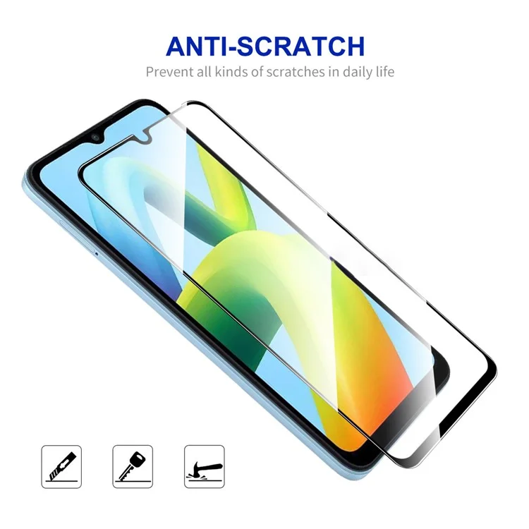 Enkay Hat Prince Protector de Pantalla de Pegamento Completo Para Xiaomi Redmi A1 4G / A1+ 4G, 0.26 mm 9h de Alta Película de Vidrio de Aluminio-silicio Anti-explosión 2.5D Borde de Arco Cubierta Completa Película