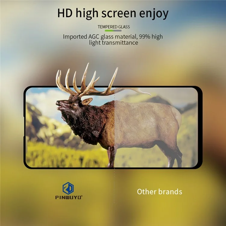 Pinwuyo JK Temped Glass Film Series-2 Per Asus Zenfone 9 5G Glue Full Anti-explosion HD Protettore a Schermo Intero Clear Clear