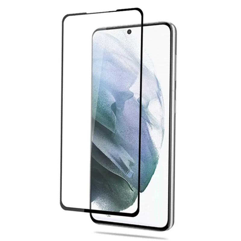 MOCOLO para Samsung Galaxy S22 5G / S23 Protetor de Ecrã Completo em Vidro Temperado HD Transparente com Cola Total, Impressão em Seda, Dureza Secundária - Preto