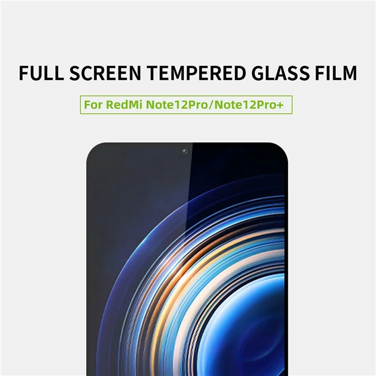 Mofi JK Temdred Glass Film Series-2 Для Xiaomi Redmi Note 12 Pro 5g / 12 Pro+ 5g Full Glue Ecrection Protector, Полное Покрытие с Высокой Алюминиевой Стеклянной Пленкой