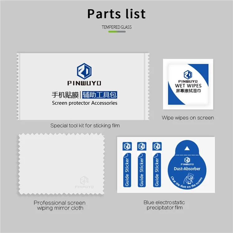 PINWUYO JK Tempered Glass Film Series-2 für ZTE Blade A72 Hochfestes Aluminium-Silizium-Glas Vollständige Klebevollzugsbildschirmschutz