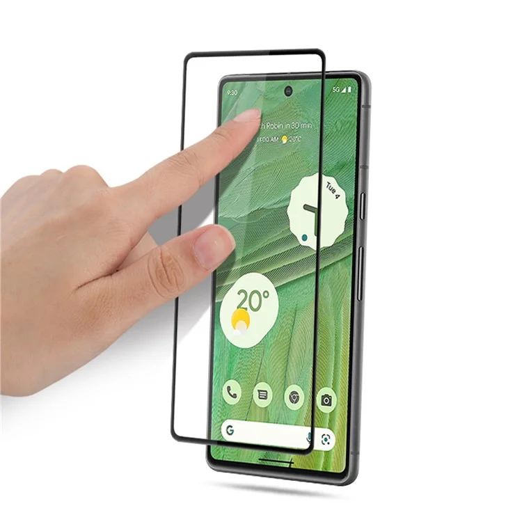 MOCOLO для Google Pixel 7 5G Full Glue Silk Printing Tempered Glass Film HD Clear Secondary Hardening Screen Protector - Black