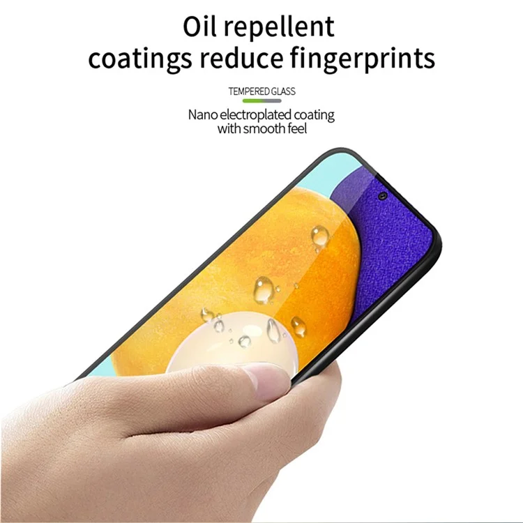 MOFI JK 3D Pellicola in Vetro Temperato per Samsung Galaxy A54 5G Anti-graffio Protezione Schermo Completa Colla Completa Bordo Curvo Pellicola in Vetro di Alluminio-silicio Ad Alta Resistenza