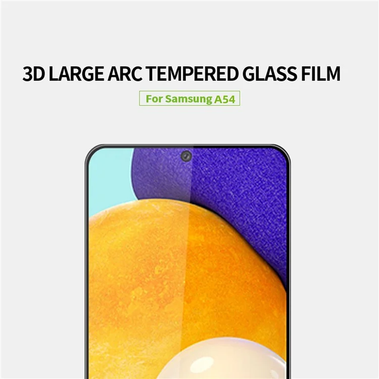 MOFI JK 3D Pellicola in Vetro Temperato per Samsung Galaxy A54 5G Anti-graffio Protezione Schermo Completa Colla Completa Bordo Curvo Pellicola in Vetro di Alluminio-silicio Ad Alta Resistenza