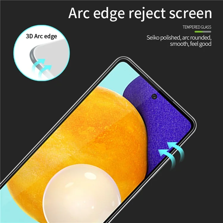 MOFI JK 3D Pellicola in Vetro Temperato per Samsung Galaxy A54 5G Anti-graffio Protezione Schermo Completa Colla Completa Bordo Curvo Pellicola in Vetro di Alluminio-silicio Ad Alta Resistenza