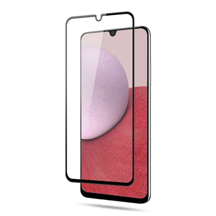 MOCOLO Pour Samsung Galaxy A14 5G / A14 4G Film de protection d'écran en verre trempé à impression en soie pleine colle Anti-explosion Durcissement secondaire Protecteur d'écran - Noir