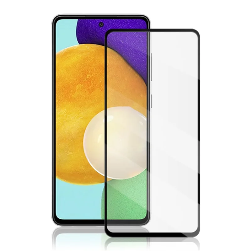 MOCOLO For Samsung Galaxy A54 5G Silk Printing HD Clear Anti-explosion Tempered Glass Film Secondary 9H Hardness Hardening Screen Protector - Black