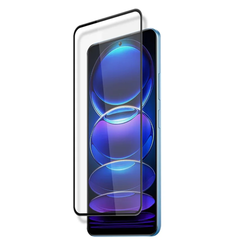 MOCOLO For Xiaomi Redmi Note 12 Pro+ 5G Silk Printing HD Clear Anti-explosion Tempered Glass Film Secondary Anti-scratch Screen Protector - Black