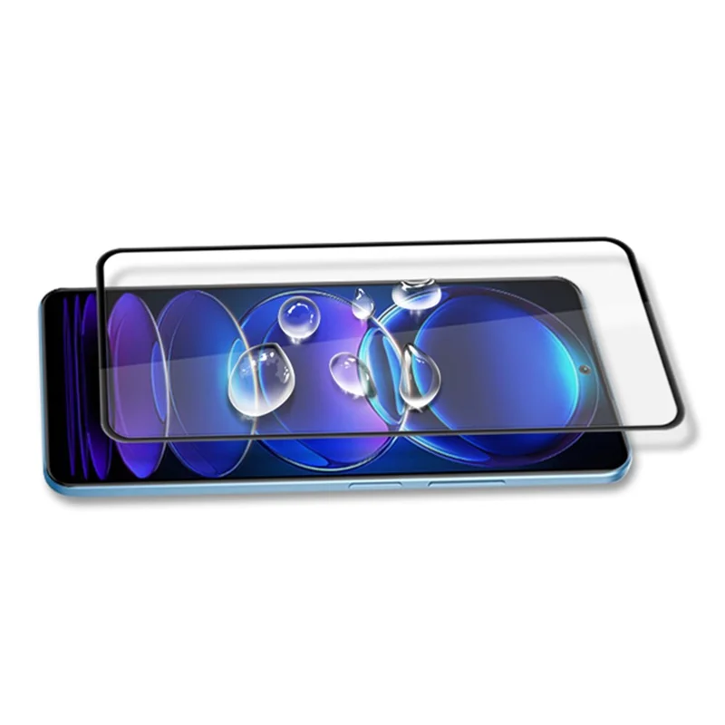 MOCOLO For Xiaomi Redmi Note 12 Pro+ 5G Silk Printing HD Clear Anti-explosion Tempered Glass Film Secondary Anti-scratch Screen Protector - Black