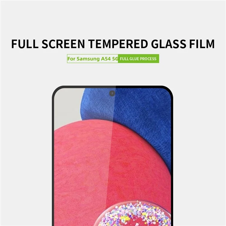 PINWUYO JK Tempered Glass Film Series-2 für Samsung Galaxy A54 5G Anti-Explosions-Bildschirmschutz Hochaluminium-Silizium-Glas Vollständige Abdeckung Vollständiger Klebstoff HD-Film