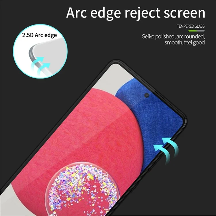 PINWUYO JK Tempered Glass Film Series-2 für Samsung Galaxy A54 5G Anti-Explosions-Bildschirmschutz Hochaluminium-Silizium-Glas Vollständige Abdeckung Vollständiger Klebstoff HD-Film