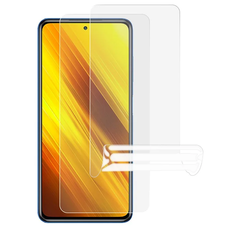 ENKAY HAT PRINCE 2PCS For Xiaomi Poco X3 NFC / Poco X3 Pro / Poco X3 Full Coverage Screen Protector TPE+PET+TPU Flexible Hydrogel Film (Full Glue)