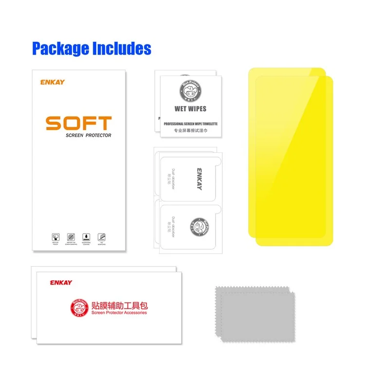 ENKAY HAT PRINCE 2PCS For Xiaomi Poco X3 NFC / Poco X3 Pro / Poco X3 Full Coverage Screen Protector TPE+PET+TPU Flexible Hydrogel Film (Full Glue)