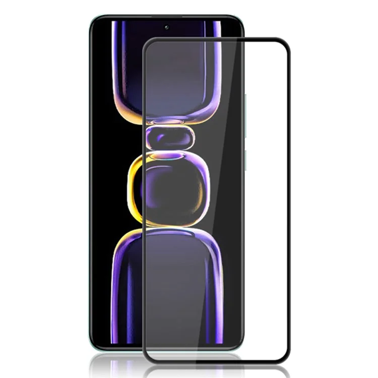 MOCOLO Per Xiaomi Poco F5 Pro 5G / Redmi K60 Pro 5G / K60 5G Silk Printing Tempered Glass Film Secondary Hardening Full Glue Screen Protector - Nero