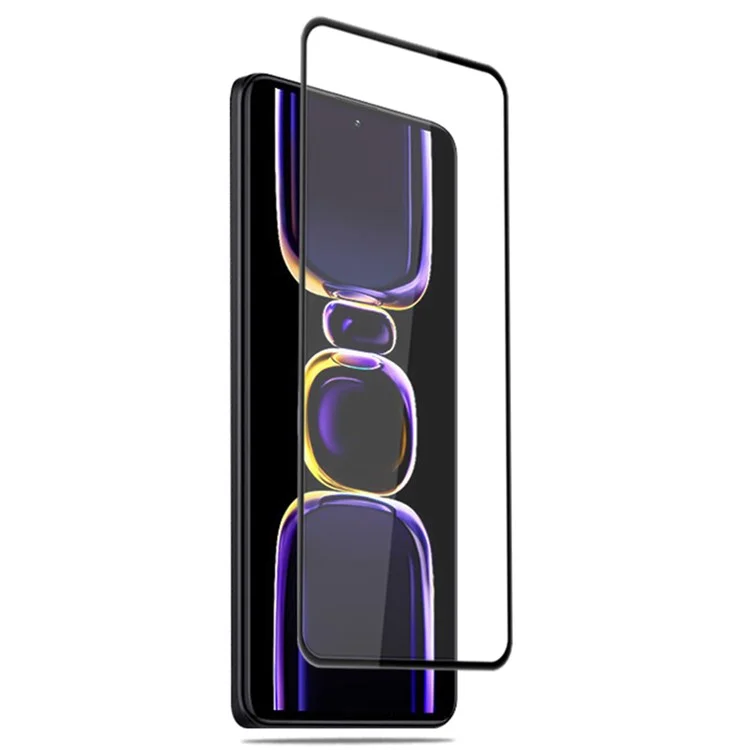 MOCOLO Per Xiaomi Poco F5 Pro 5G / Redmi K60 Pro 5G / K60 5G Silk Printing Tempered Glass Film Secondary Hardening Full Glue Screen Protector - Nero