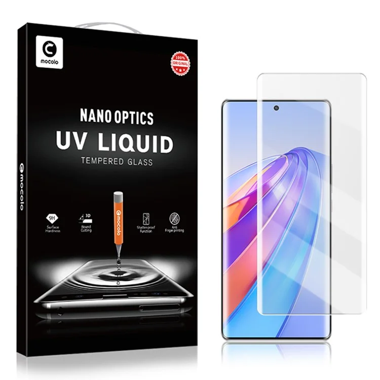 MOCOLO Película de vidrio templado 3D curvada para Honor X40 5G Protector de pantalla completa de líquido UV 