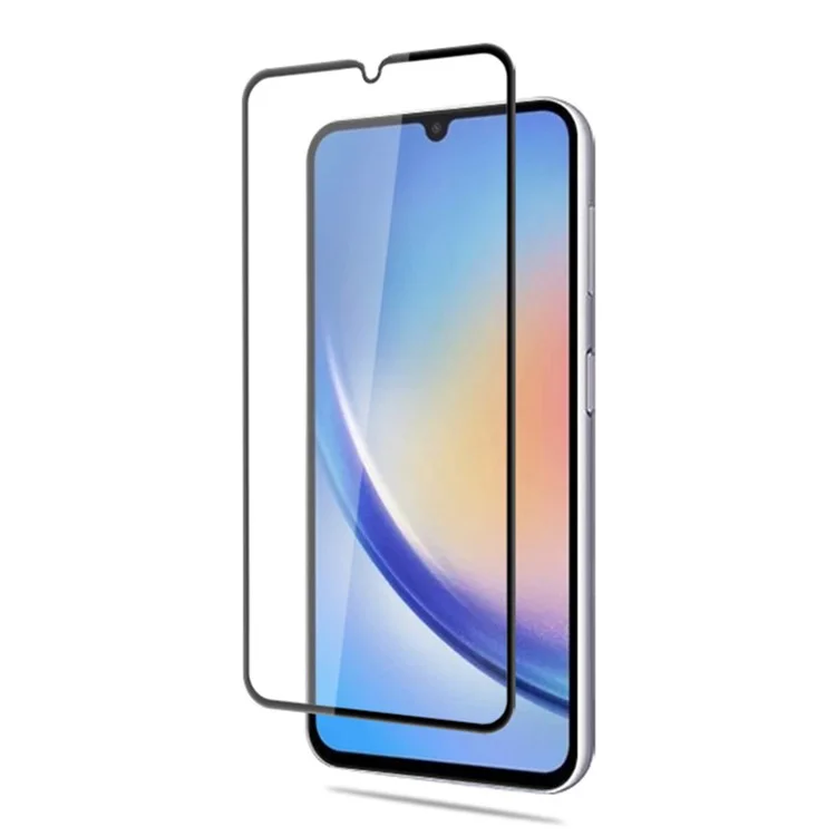MOCOLO для Samsung Galaxy A34 5G HD Clear Tempered Glass Silk Printing Full Glue Full Screen Protector - Черный