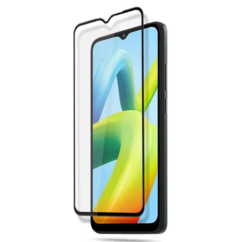 MOCOLO For Xiaomi Redmi A1 4G / A2 4G Silk Printing Full Glue Tempered Glass Screen Protector Anti-explosion Film - Black