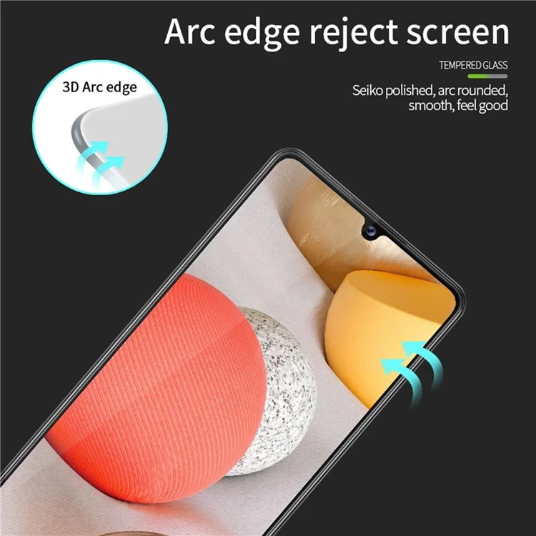 PINWUYO JK 3D Curved Tempered Glass Film-2 pour Samsung Galaxy A34 5G, Film de protection d'écran en verre de silicium d'aluminium haute résistance à l'explosion avec adhérence complète