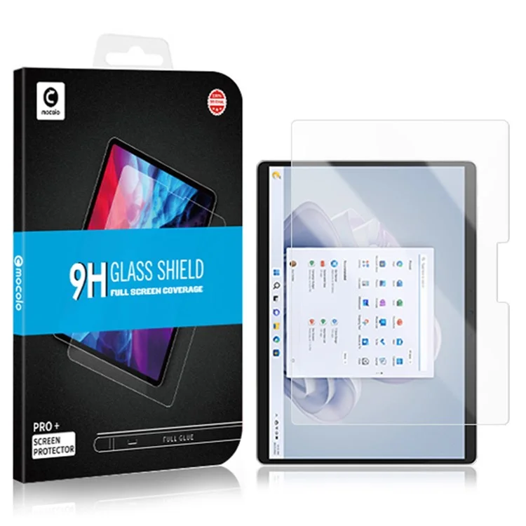 MOCOLO For Microsoft Surface Pro 9 Tempered Glass Tablet Screen Protector Anti-scratch HD Clear Arc Edge Screen Film