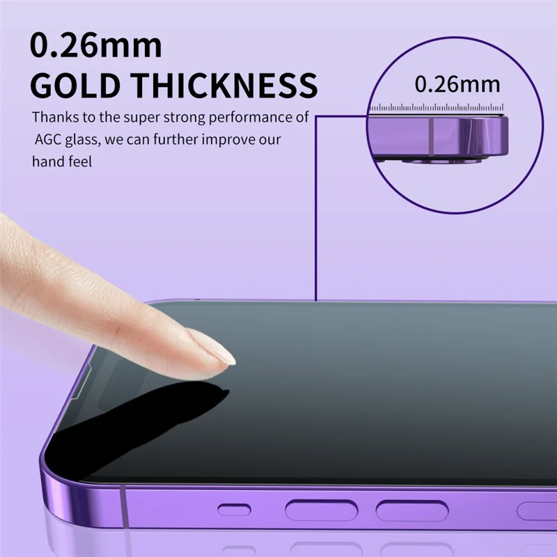 ENKAY HAT PRINCE 2PCS para iPhone 12 / 12 Pro 8K HD Full Screen Protector Anti-spy 25 Degree AGC Glass Film