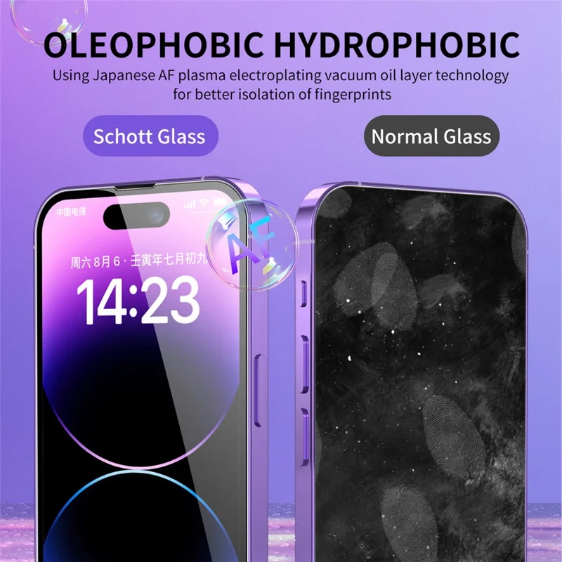 ENKAY HAT PRINCE 2PCS para iPhone 12 / 12 Pro 8K HD Full Screen Protector Anti-spy 25 Degree AGC Glass Film