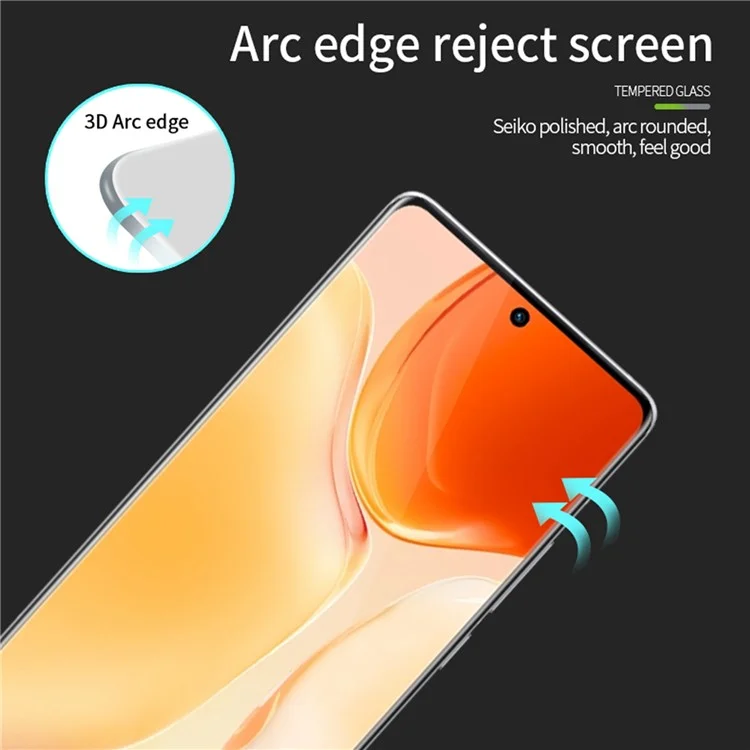 PINWUYO per OPPO Find X6 Curved Phone Screen Protector Full Glue 3D Hot Bending Tempered Glass Film
