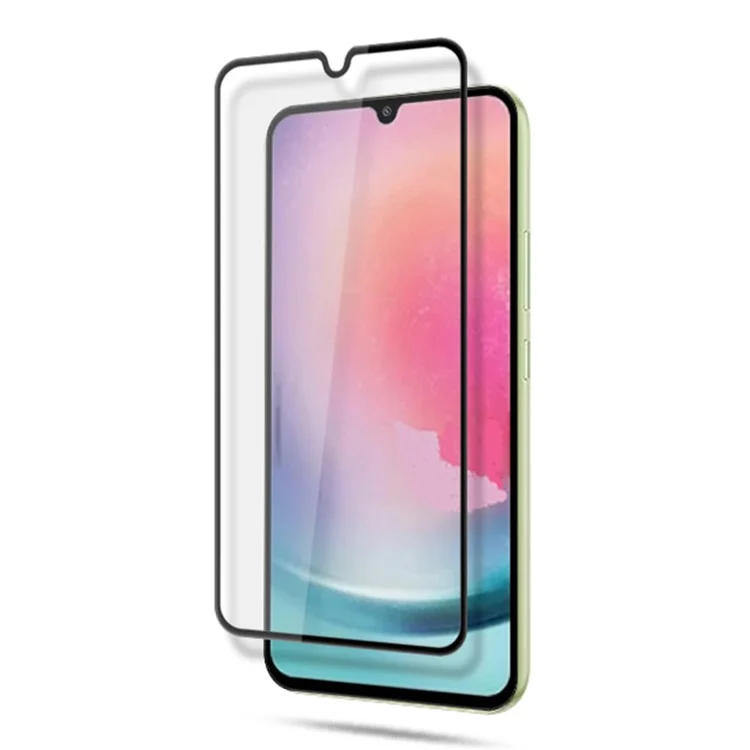 MOCOLO Per Samsung Galaxy A24 4G (162,1 x 77,6 x 8,3 mm) Pellicola in vetro temperato con stampa serigrafica, indurimento secondario, protezione completa dello schermo - Nero