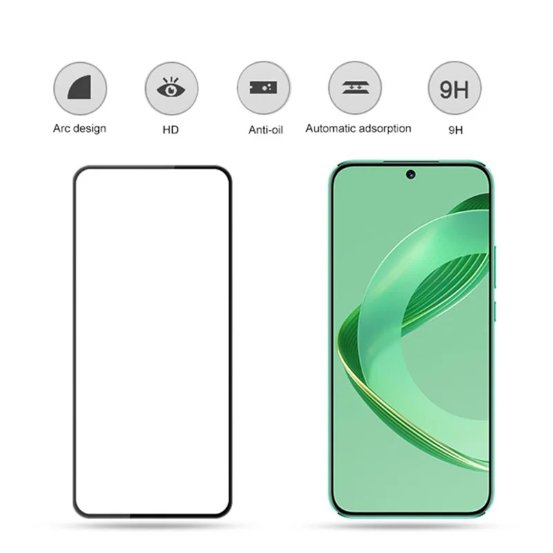 MOCOLO para Huawei nova 14 5G / 13 5G / 11 / nova 12s 4G / nova 12 Lite 4G Película de Vidro Temperado com Impressão em Seda, Protetor de Ecrã com Dureza Secundária