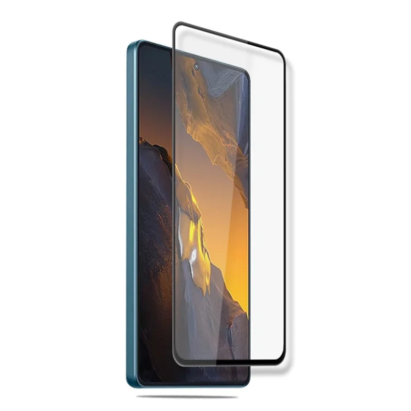MOCOLO For Xiaomi Poco F5 5G / Redmi Note 12 Turbo Tempered Glass Film Silk Printing Full Screen Protector - Black