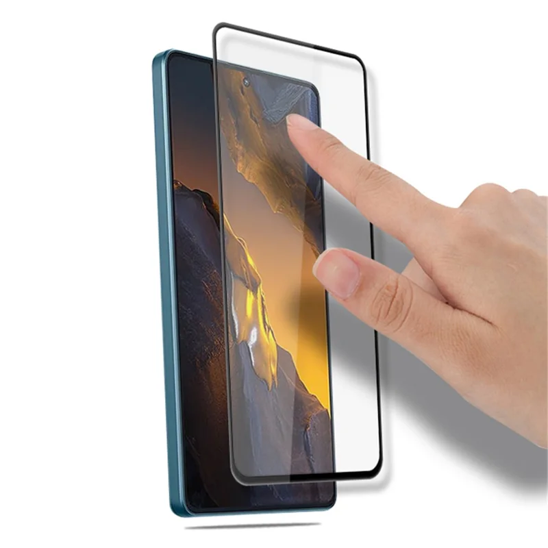 MOCOLO For Xiaomi Poco F5 5G / Redmi Note 12 Turbo Tempered Glass Film Silk Printing Full Screen Protector - Black